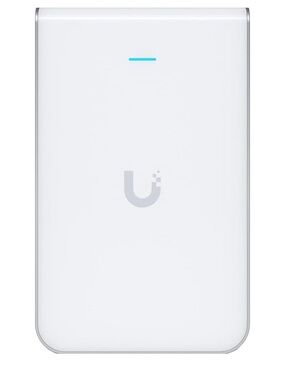 Ubiquiti White In-Wall Wi‑Fi Access Point with Blue Status LED